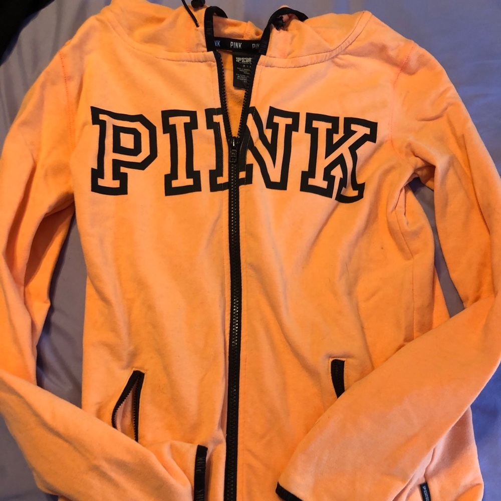 PINK orange zip up
